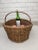 Vintage Hand Made Wicker Basket Bentwood Handle For Sale - Image 11 of 12