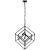 Modern Kelly Wearstler for Visual Comfort Signature Cubed Large Pendant in Aged Iron with Clear Glass For Sale - Image 3 of 3