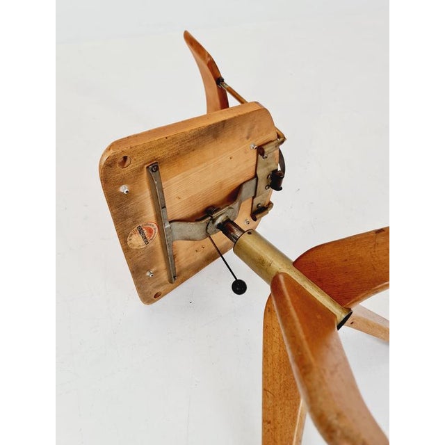 Bauhaus Swivel Office Chair in Wood from Stoll Giroflex ,1950s For Sale - Image 6 of 11