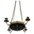 Elegant pendant in brass with decor leafs and mascarones. Two light sockets and four candle holders, Empire style Sweden...