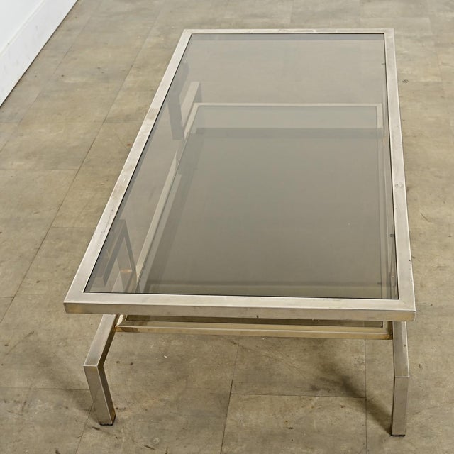 French Vintage Coffee Table in the Manner of Guy Lefèvre For Sale - Image 9 of 11