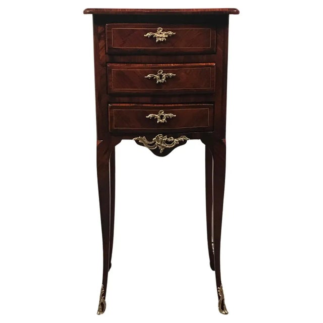 Brown Small Rococo Style Chest of Drawers/Nightstand, France 19th Century For Sale - Image 8 of 8