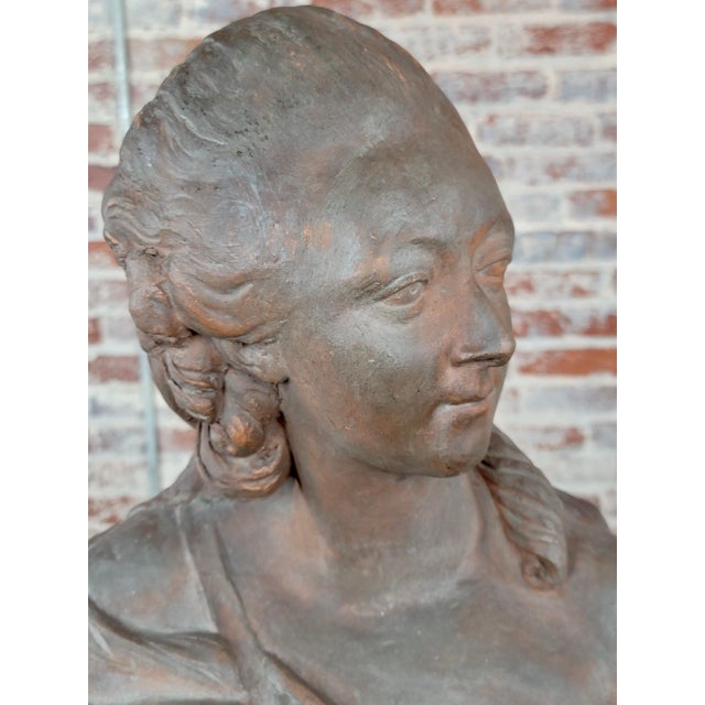 19th Century 19th Century French Terracotta Bust of Madame Du Barry For Sale - Image 5 of 10