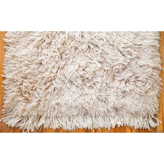 Berber Tribes of Morocco Reversible Ultra Shag Moroccan Wool Rug With Multicolor Stripe Back 6x9' For Sale - Image 4 of 12