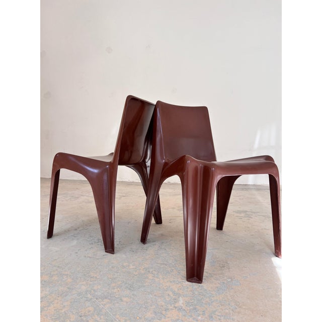 Brown Model BA 1171 Dining Chair by Helmut Bätzner for Bofinger For Sale - Image 4 of 11