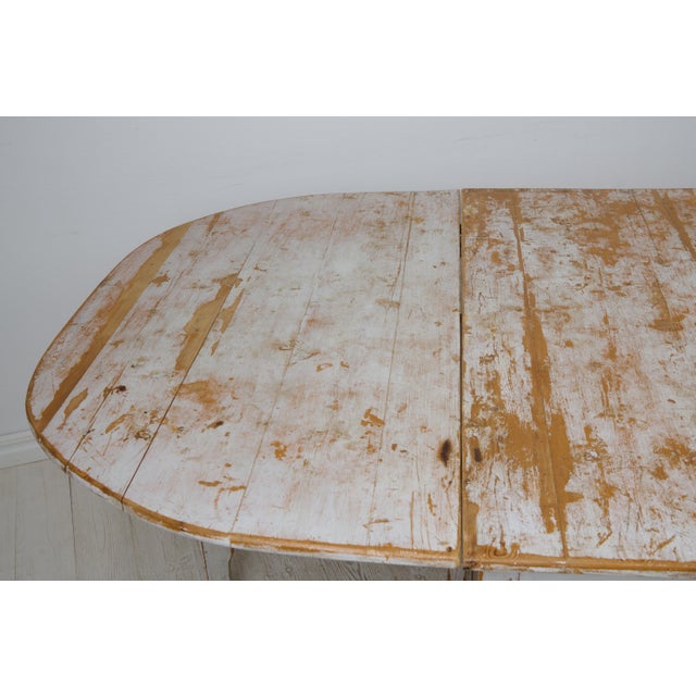 Large Swedish Drop Leaf Table For Sale - Image 9 of 14