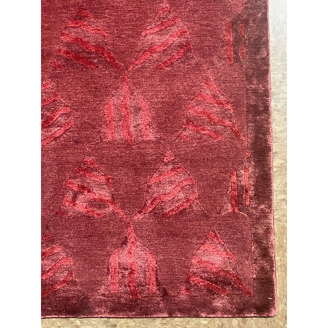 Modern Nepal Hand-Loomed Rug 6'1" X 8'8" For Sale - Image 4 of 6