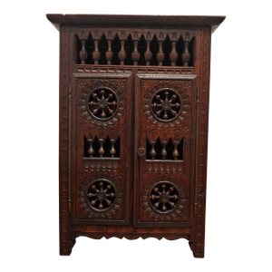 French Carved Vintage Wooden Chest