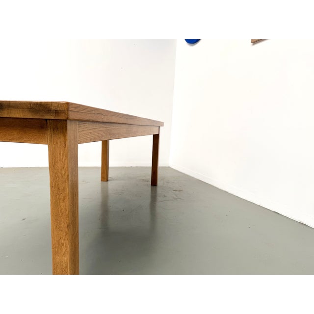 Oak Farmhouse Table with Square Legs and One Drawer, France, 1960s For Sale - Image 9 of 18