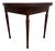 Antique Half Moon Tiger Oak Demi Lune Single Drawer Console Table For Sale