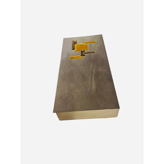 Mid-Century Modern Italian Mid-Century Modern Enameled Metal Box For Sale - Image 3 of 7