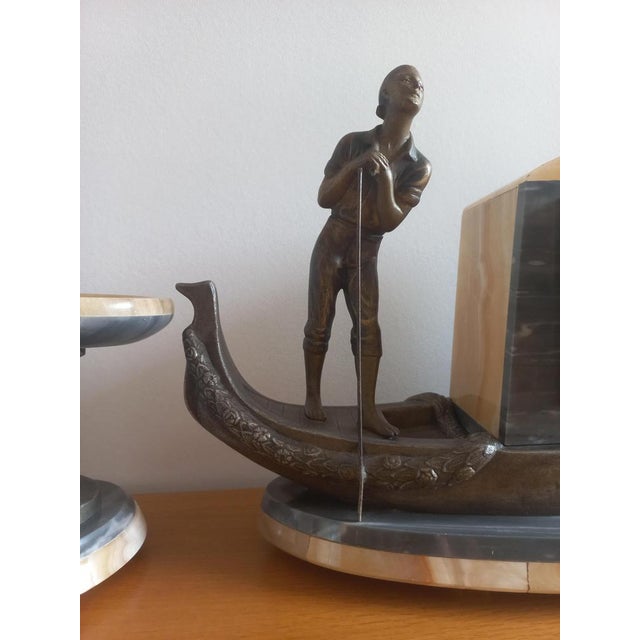 Art Deco Travel Pendulum in Venice, 1920s, Set of 3 For Sale - Image 14 of 18