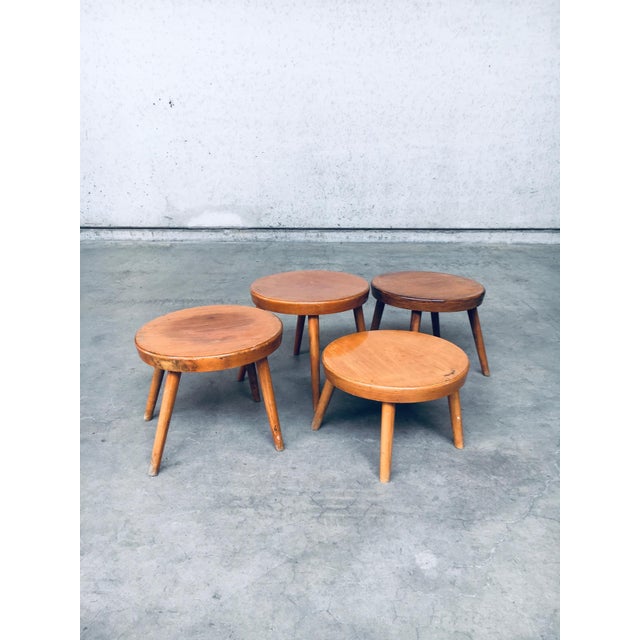 Mid-Century Low Side Table Set, Belgium, 1950s, Set of 4 For Sale - Image 16 of 18