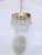 Vintage Crystal Upside Down Layer Cake Chandelier With Decorative Brass Frame For Sale - Image 9 of 9