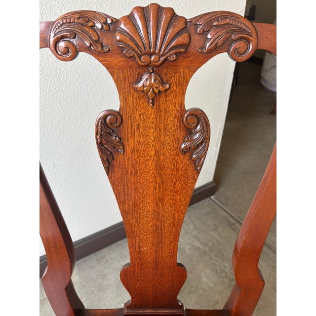 Wood Mid 20th Century Queen Anne Style Dining Chairs For Sale - Image 7 of 11