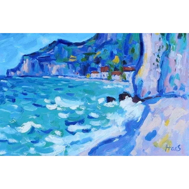 Title: Spirits of the Sea Original Expressionist Coastal Seascape Oil Painting Capture the raw energy and motion of the...
