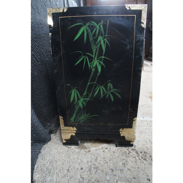 Wood Vintage Tansu Style Chinoiserie Lowboy Credenza Buffet Dresser Sideboard Cabinet For Sale - Image 7 of 13