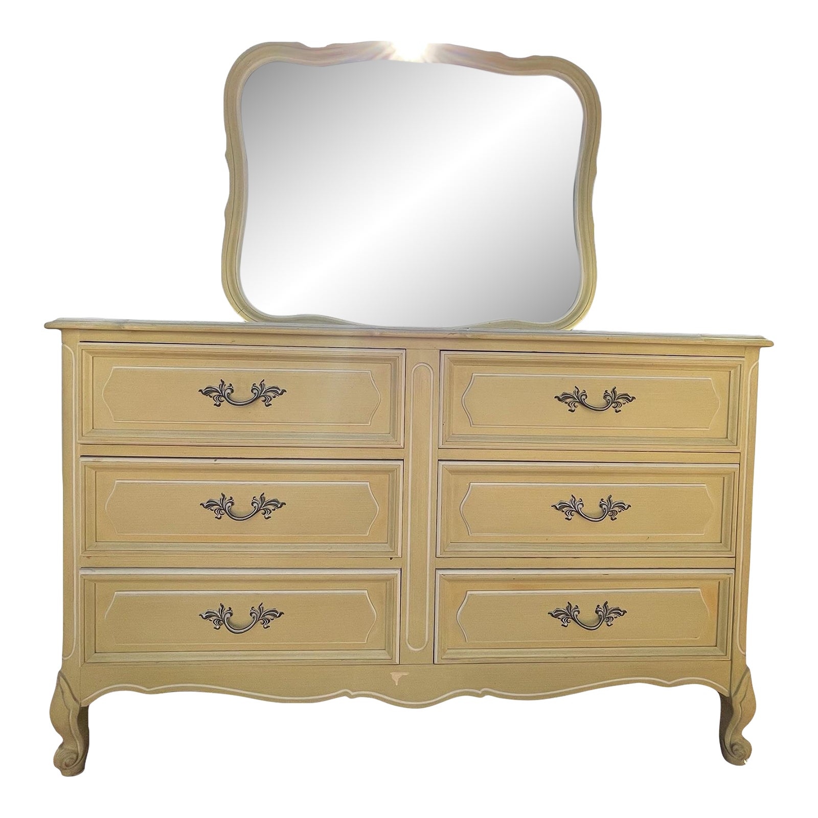 1970s Henry Link French Provincial Dresser & Mirror Chairish