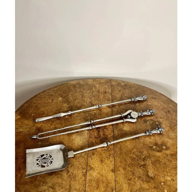 Early 19th Century Antique George III Steel Fire Irons, 1800, Set of 3 For Sale - Image 5 of 7