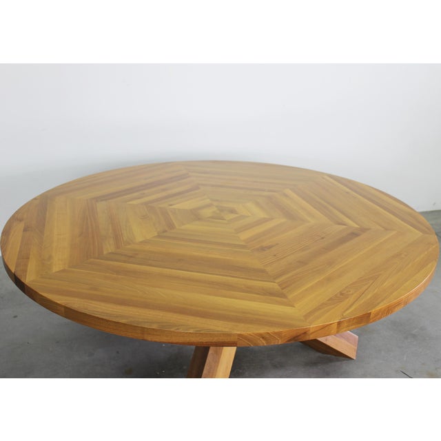 La Rotonda Round Table in Walnut Wood by Mario Bellini for Cassina, 1980s For Sale - Image 10 of 15