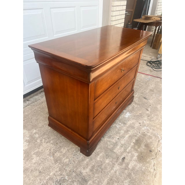 Mid-Century Modern French Mid-Century Modern 1960's Louis Philippe Walnut Commode For Sale - Image 3 of 12