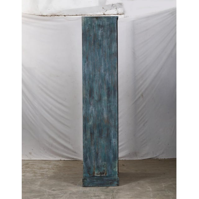 Armoire Constructed From Antique Indian Painted Teakwood Doors, Its Facade and Reclaimed Elements For Sale - Image 4 of 7