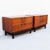 1960s Restored American of Martinsville Walnut & Brass Two Drawer Commodes / Nightstands For Sale - Image 15 of 15