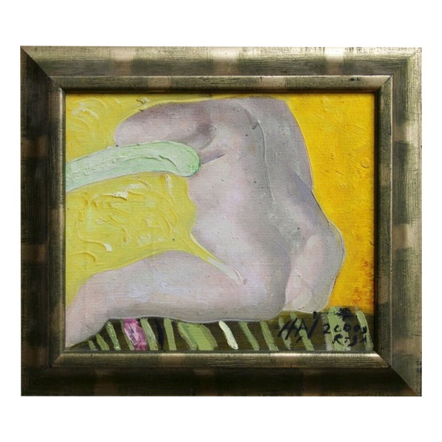Arturs Nikitins, Torso on Yellow, 2000, Oil on Canvas For Sale