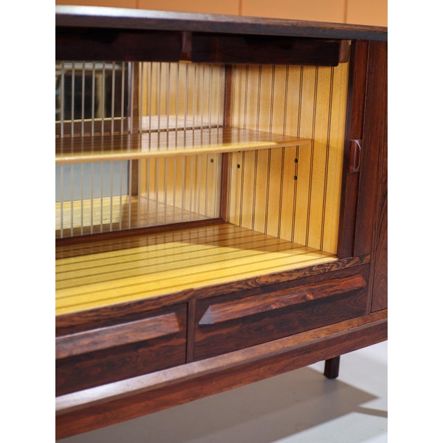 Danish Highboard with Bar and Tambour Doors in Rosewood, 1960s For Sale - Image 12 of 18