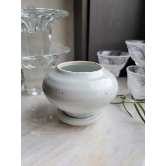 Handmade Japanese White Porcelain Lotus Flower Lidded Container From Rw Guild by Tomoko Sakai For Sale - Image 13 of 15