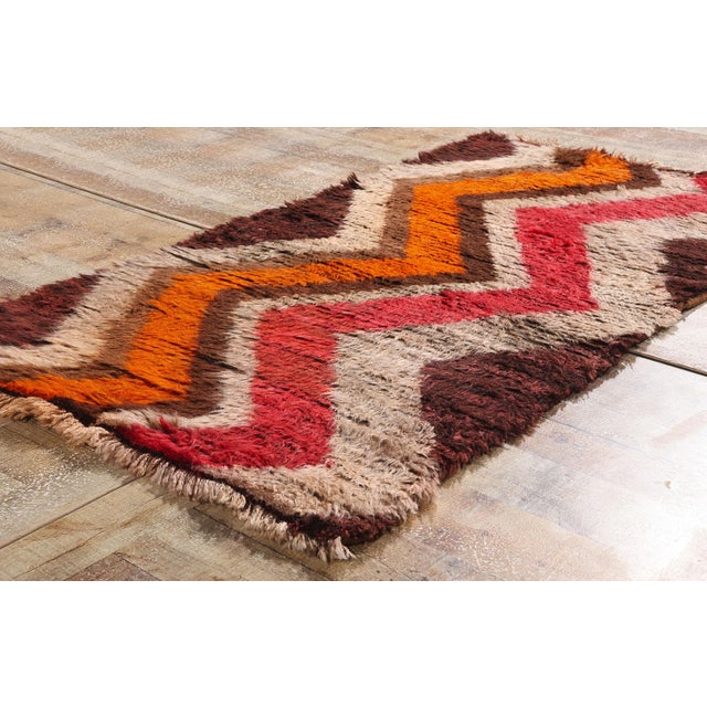 Oxblood Red Vintage Boujad Moroccan Rug - 03'00 X 05'05 For Sale - Image 8 of 10