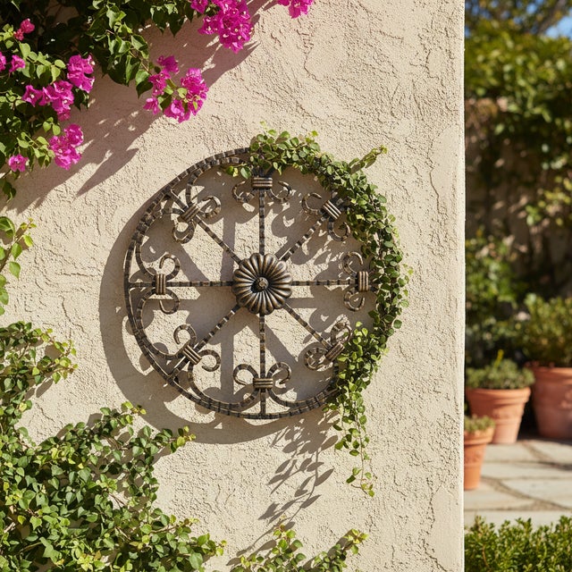 The Golden Balance Add a touch of handcrafted elegance to your home with this Wrought Iron Wall Medallion. It is more than...