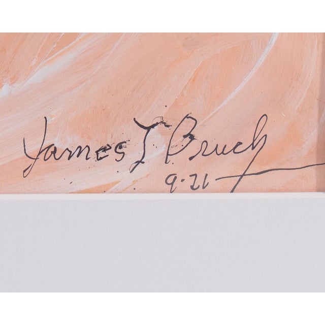 Pink “What’s on Your Mind?” Abstract Mixed Media Painting by James L. Bruch For Sale - Image 8 of 10