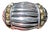 Mid 20th Century Lagos Caviar Sterling Silver & 18k Gold Dome Ring - Size 7.75 For Sale