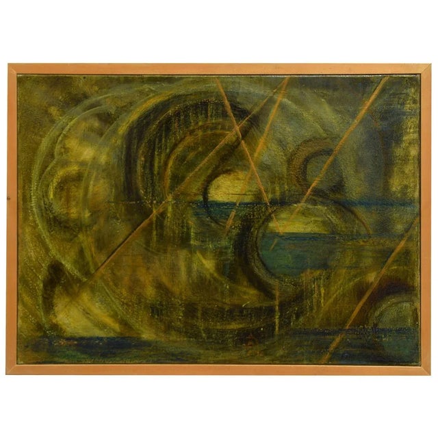 Yellow Composition - Oil on Canvas by A. di Manno - 2000 2000 For Sale - Image 4 of 4