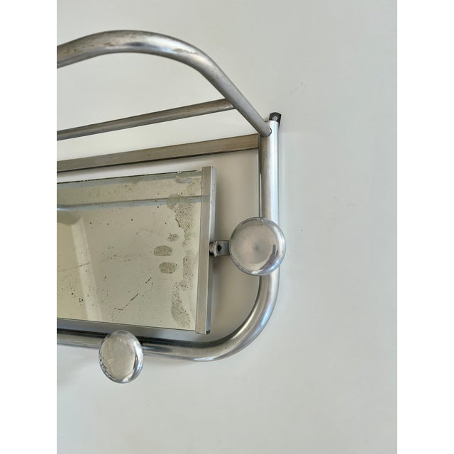 Vintage French Coat Rack with Mirror, 1940s For Sale - Image 6 of 12