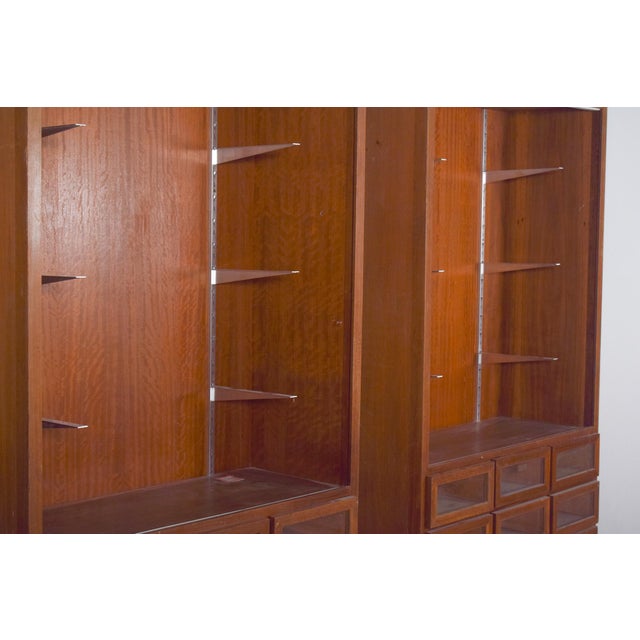 Shelves with Doors and Glazed Drawers, 1950s, Set of 2 For Sale - Image 9 of 12