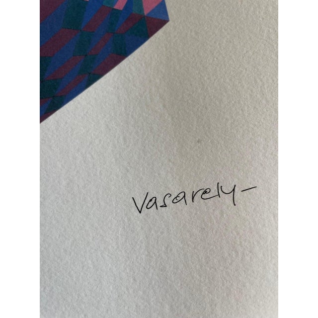 Victor Vasarely, Op Art Composition, Lithograph For Sale - Image 4 of 10