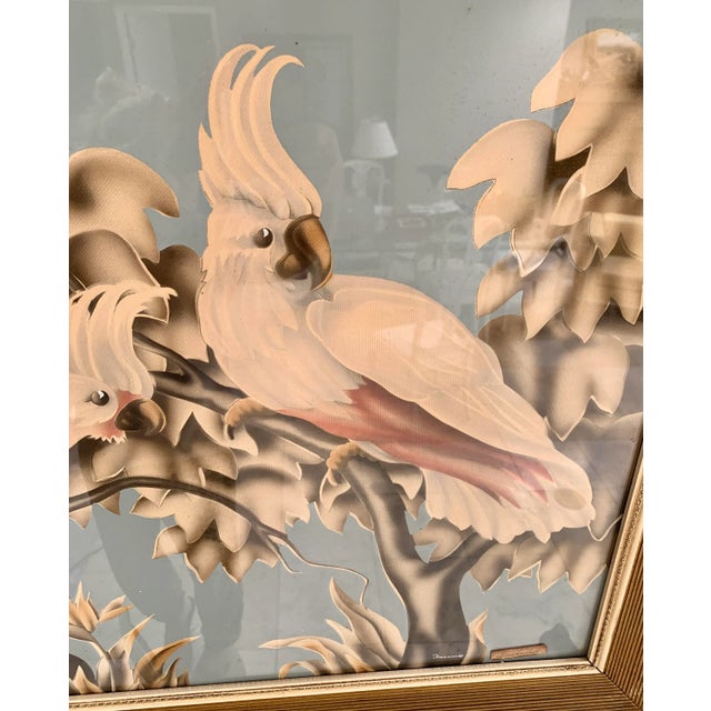 1940s Mid-Century Turner Wall Art Pastel Cockatoos For Sale - Image 5 of 6
