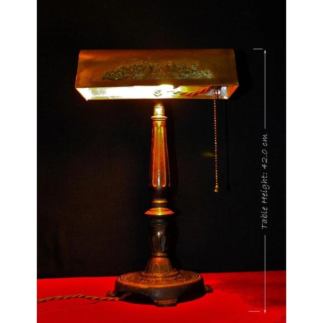 American Art Deco Adjustable Banker's Desk Lamp from S. Robert Schwartz & Bro., 1920s For Sale - Image 4 of 18