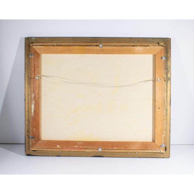 Abstract Mid-Century Abstract Oil on Canvas Painting by Sinnett For Sale - Image 3 of 8