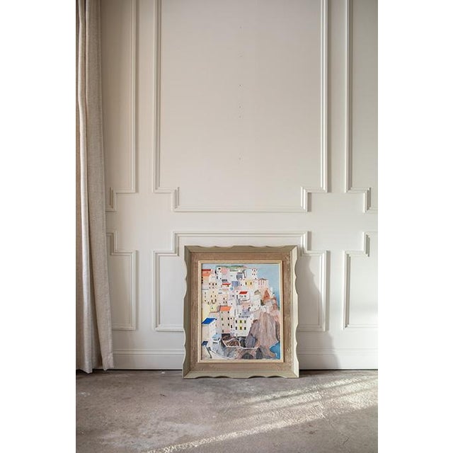 This 1967 painting by James Krum captures the charm of Manarola, a village in Cinque Terre, Italy. Framed in vintage wood...