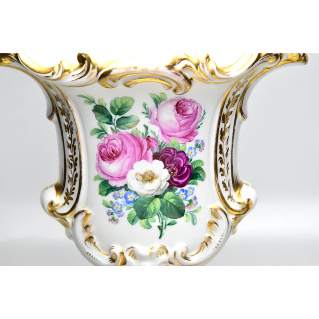 KPM Porcelain 19th Century Rococo Revival Painted KPM Berlin Porcelain Vase For Sale - Image 4 of 9