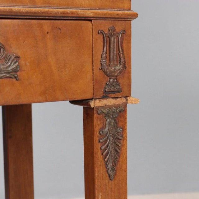 Wood Small Empire Style Mahogany Dressing Table For Sale - Image 7 of 12