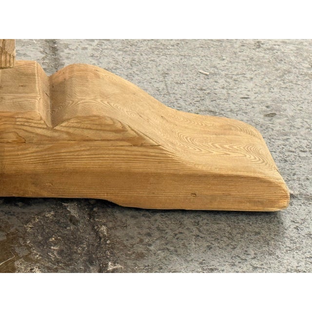 Timothy Oulton for Restoration Hardware Salvaged Wood Trestle Round Dining Table, Diam. 60.5 Inches For Sale - Image 11 of 12