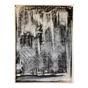James O. Clark, Abstract Gestural Drawing Chalk and Charcoal Drawing, Light Sculpture Artist, 1988