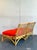 Hollywood Regency Vintage Coastal Trellis Rattan Slipper Chairs - A Pair For Sale - Image 3 of 10