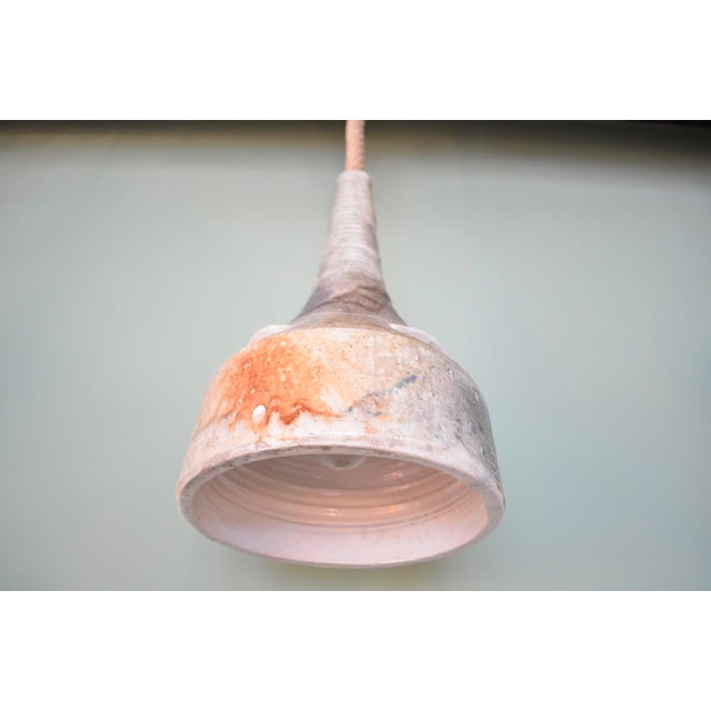 Brutalist German Studio Ceramic Lamp, 1970s For Sale - Image 6 of 16