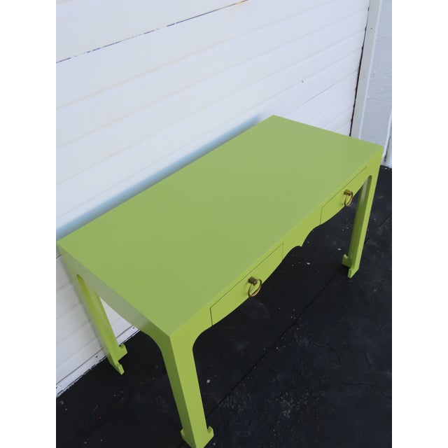 Bungalow 5 Villa and House Jordan Collection Painted Green Writing Desk 6920 For Sale - Image 13 of 18