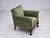 Danish Armchair in Green Velour and Carved Oak, 1950s For Sale - Image 15 of 18
